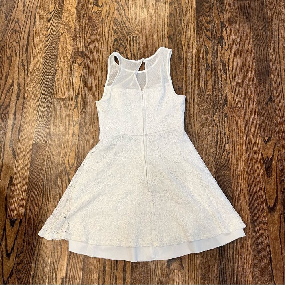 Francesca’s White Lace Dress Floral Midi Cottagecore Coquette Women's Small - Picture 4 of 6